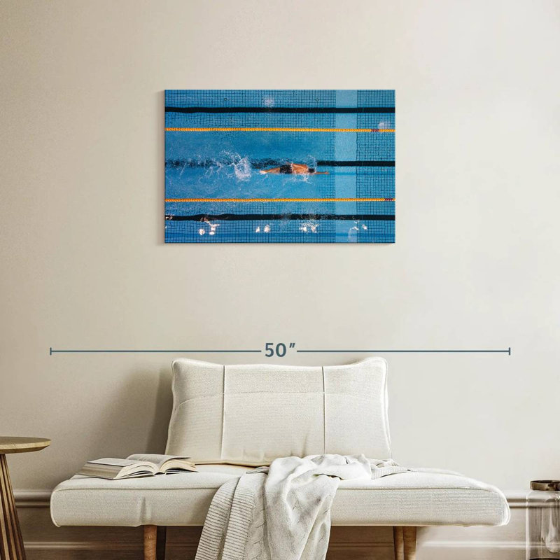 Sireci Man In Swimming Pool, 20" H x 30" W
