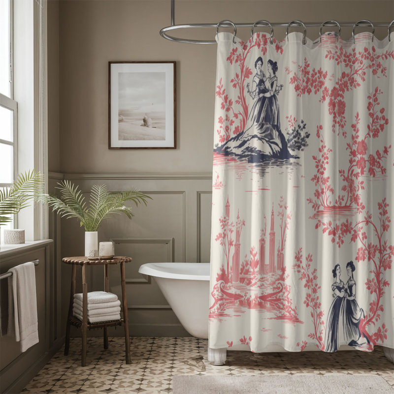 Rideau de douche standard 1 pièce, H 74 po x l 71 po