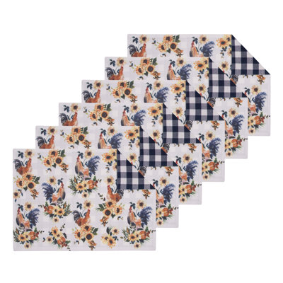 Ensemble de 6 napperons Rooster Farmhouse