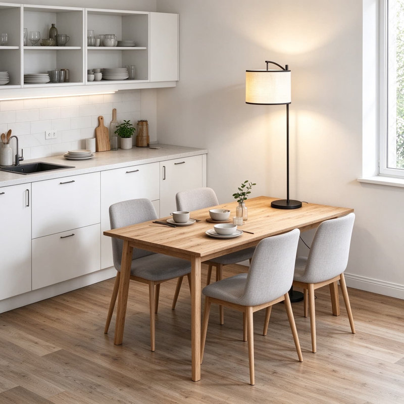 56.42 " Tray Table Floor Lamp