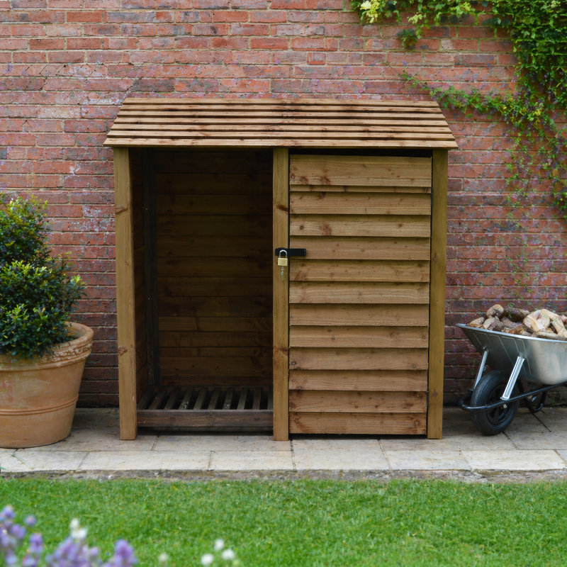 6ft. x 3ft. Log & Tool Store, Double Bay Multi Store, Rustic Brown