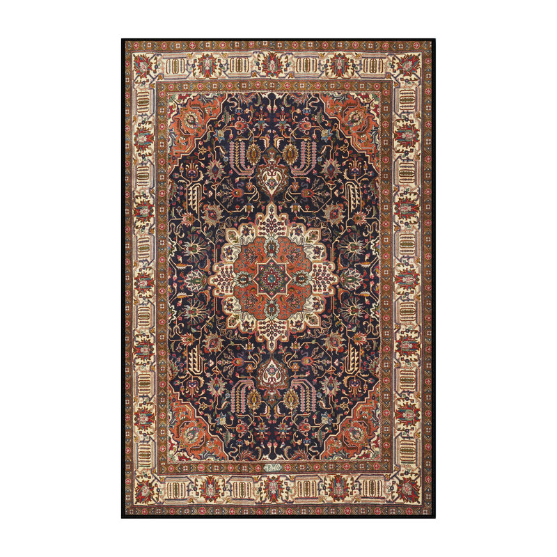 Tapis brun à motif oriental, Rectangle 5 pi x 8 pi