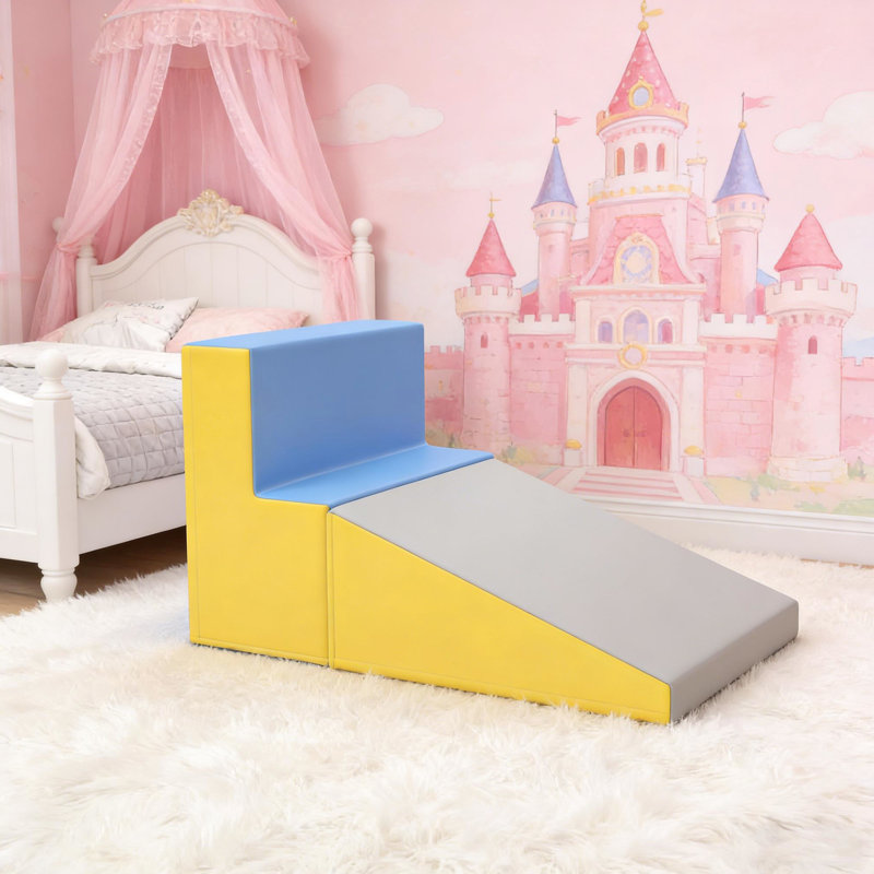Soft Play With And Ramp For 12 - 36 Months Allows Exploration Exercise Of Creativity Foam Activity Featuring Climbing Crawling Stacking Made Safe