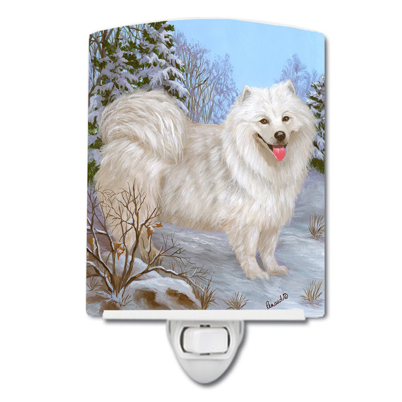 Veilleuse Westie, Samoyède content