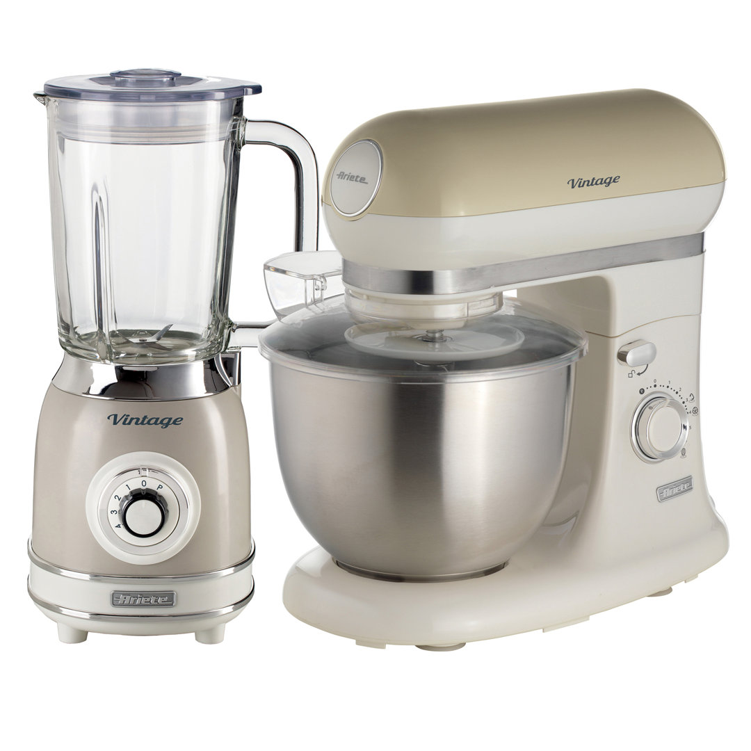 Ariete Vintage 1.5L Glass Jug Blender and 5.5L Stand Mixer