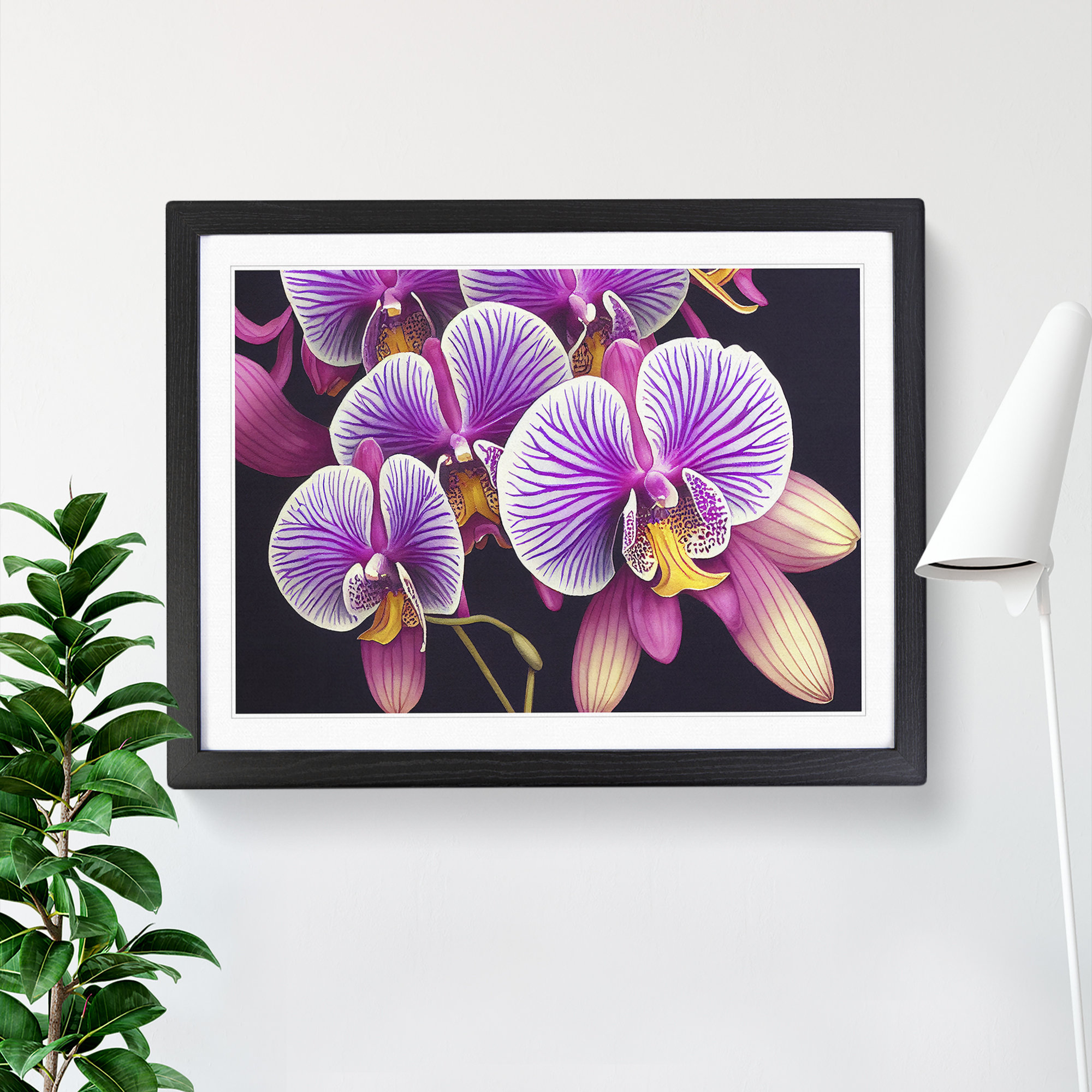ClassicLiving Adventurous Orchid Flowers - Picture Frame Photograph ...