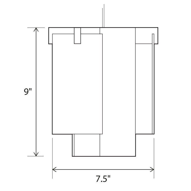 Salix 1 - Light LED Pendant, Dry