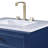 Louvered 30'' Single Bathroom Vanity with Marble Top