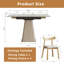 Ensemble de table de salle à manger rétractable Rock Slab, table moderne extensible 5 pièces avec 4 pieds en bois et base revêtue de cuir, ensemble de cuisine compact pour petits appartements