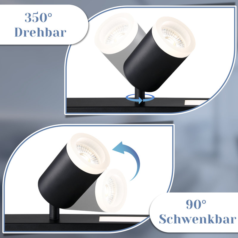 Omina 6-Light 40cm Spotlight, Black