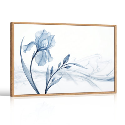 Ensemble de 1 tableau sur toile Iris bleu