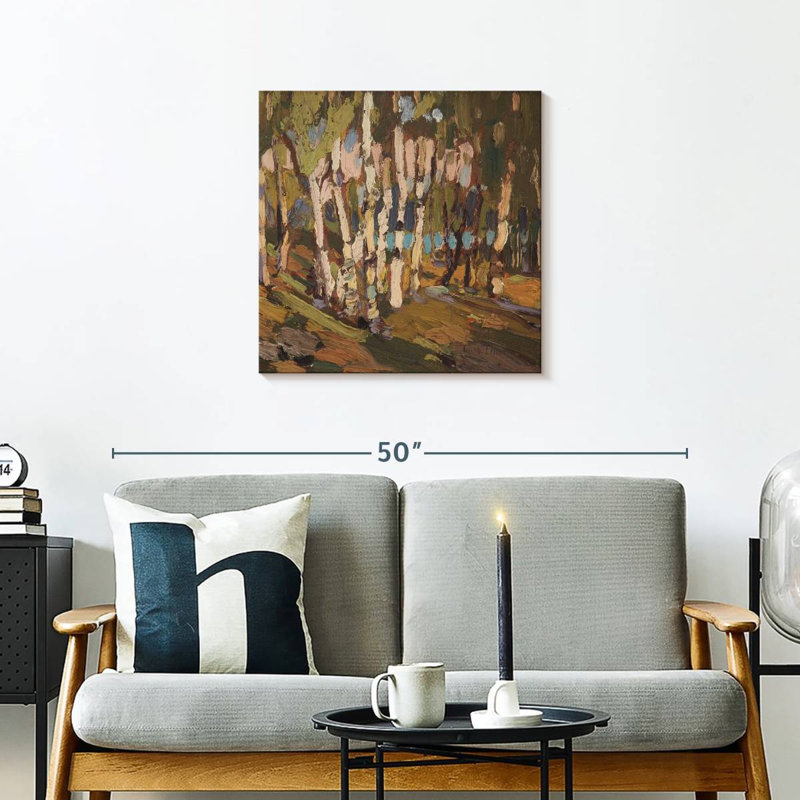 Avery White Birches, 24" H x 24" W
