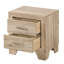 Table de chevet 2 tiroirs Natural - Table de chevet moderne avec tiroirs de rangement | Organisateur de mobilier élégant