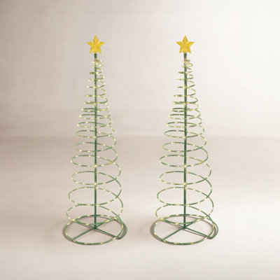 Lighted Christmas Tree Yard Display