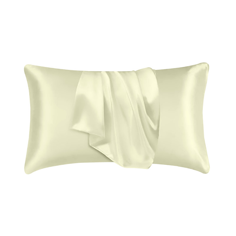 Aieshia 100% Satin Envelope Pillow Case, Cream