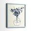 Vase floral indigo I - impression encadrée de qualité supérieure - prêt à être accroché - aucun clou requis - aucun clou requis-2056381497-2056381507