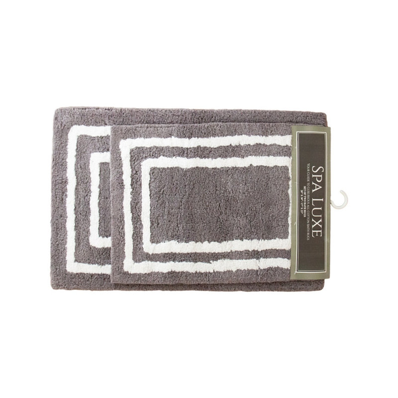 Ensemble de tapis pour salle de bain Spa Lux, Gris