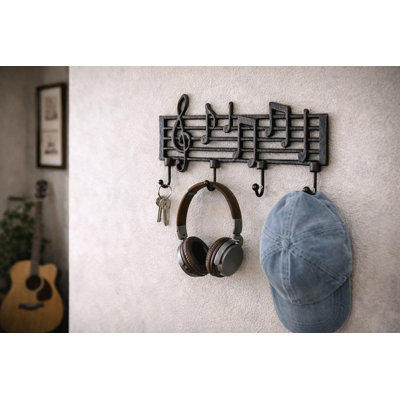 Porte-manteau mural stave musical Heintzelman