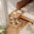 Flip Top C Table with Storage, Mobile Solid Wood End Table with Wheels, Multipurpose Side Table for Home Office-1617299468