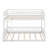 Wood Full XL Over Queen Bunk Bed With Ladder And Guardrails