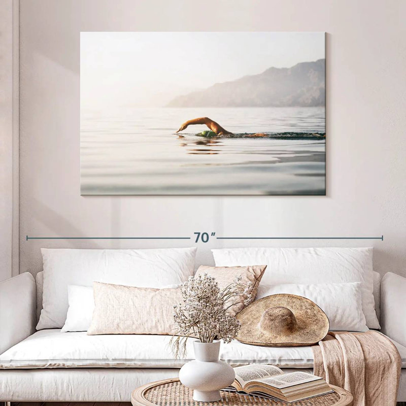 Sireci Swimming, 32" H x 48" W