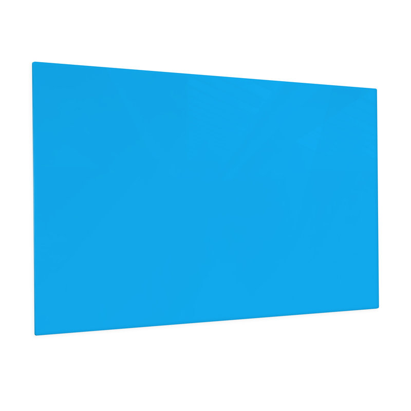 Tableau magnétique mural en verre Bojorquez, Bleu, 48 po x 60 po