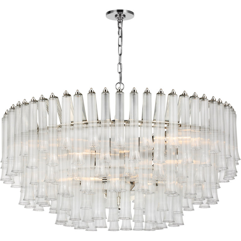 Julie Neill Lorelei X-Large Chandelier, Polished Nickel