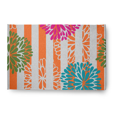 Chenille Floral Indoor Rug