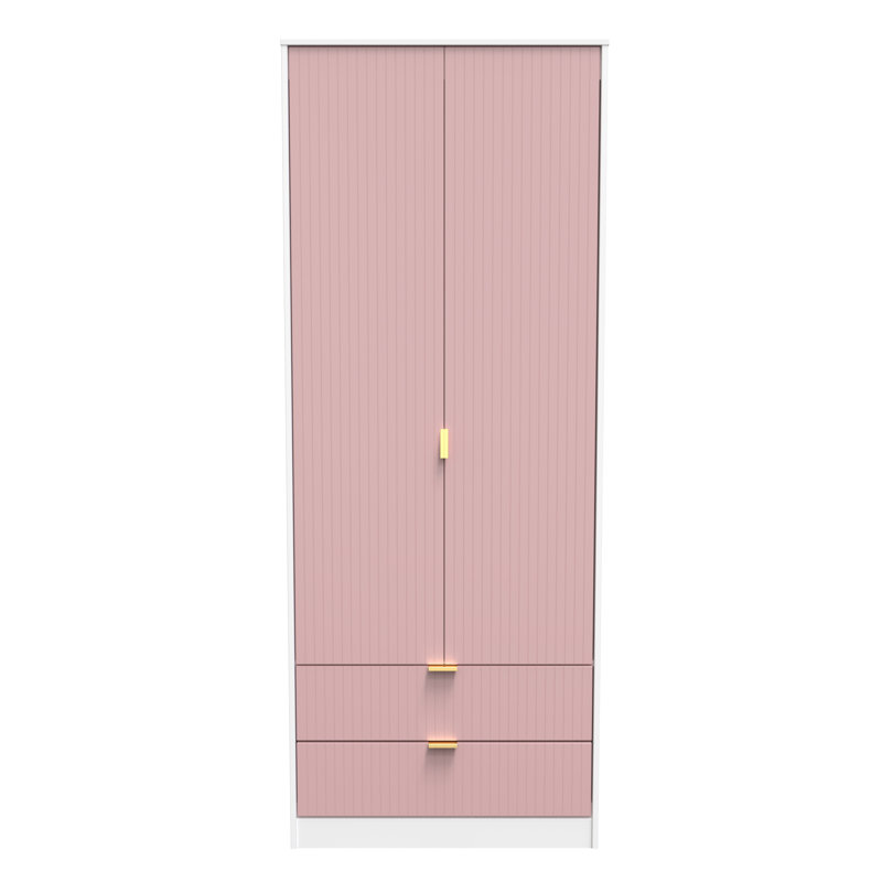 Sture Manufactured Wood Wardrobe, Pink/White