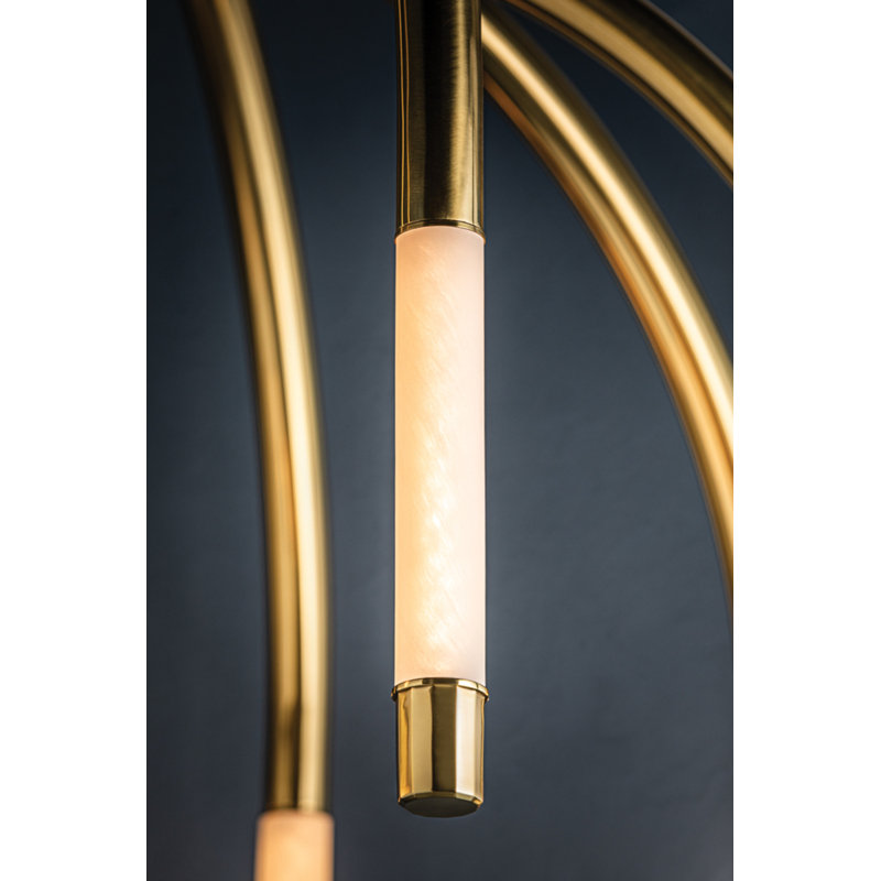 Zeme Dimmable LED Teardrop Chandelier by Noz Nozawa for Corbett Lighting, 100" H x 6" W x 6" D