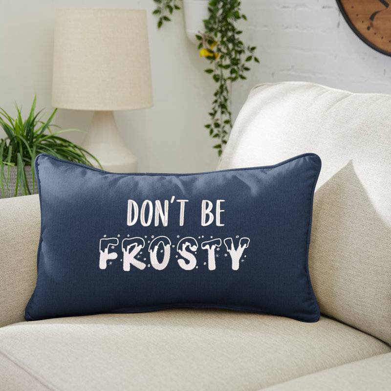 Embroidered Sunbrella® Outdoor Throw Pillow