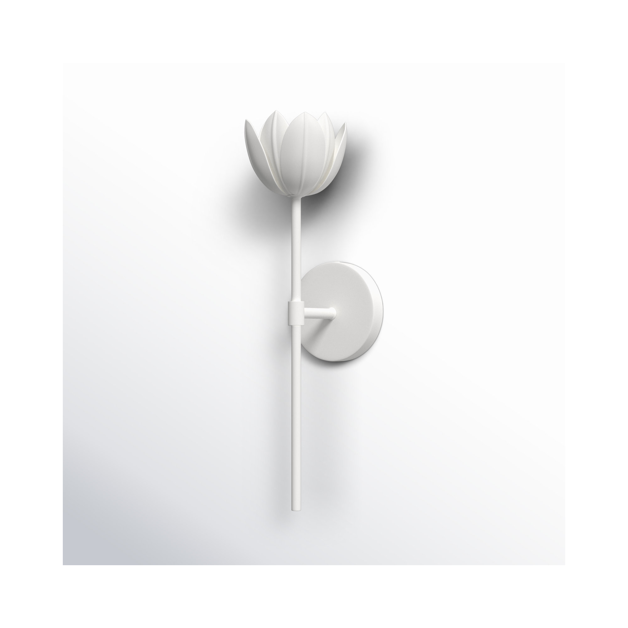 Dario 1-Light Dimmable LED Armed Sconce, White