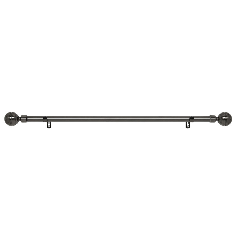 Rideau ajustable à tringle à rideaux simple avec œillets de 0,75 pouce de diamètre Woven Trends, 66 po à 120 po