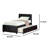 Commodius Full Bed With Rundle Espresso Faux Leather,Black-29674191-29674192