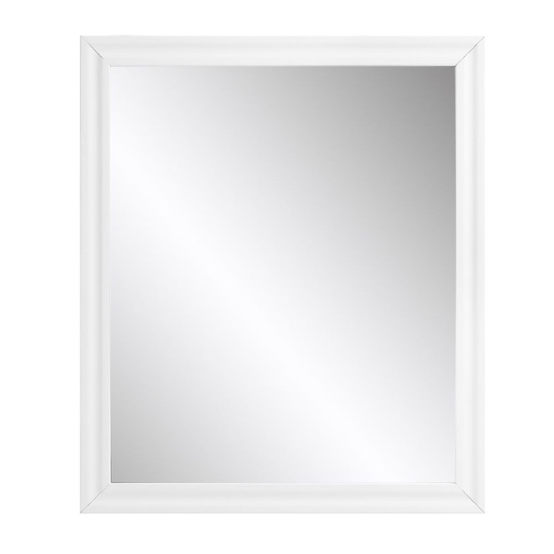 Miroir rectangulaire pour commode Gaines, Blanc