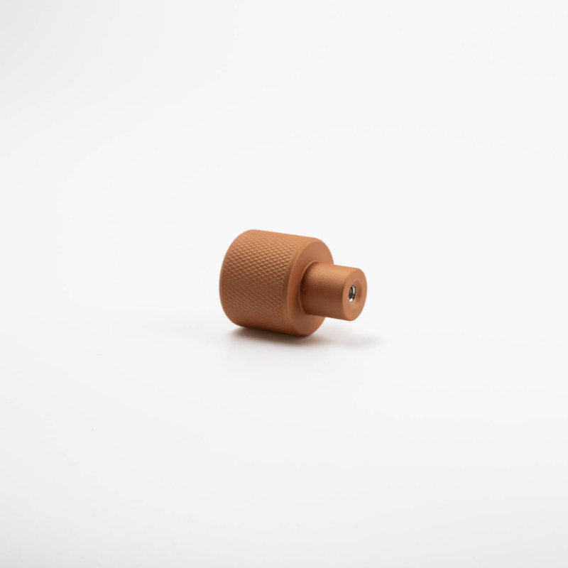 ROUS Hardware Mid Century Modern Knurled Knob, Copper (Brown)