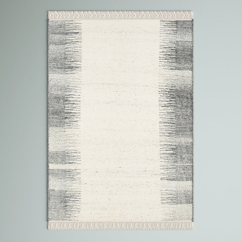 Tapis beige / gris en laine Tracey, Rectangle 2 pi x 3 pi