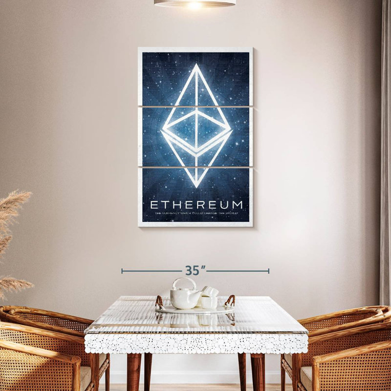 Crypto-monnaie Tergel logo Ethereum IV, H 32 po x l 20 po