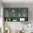 47.25" Four-door Glass Wall Cabinet Storage, Wall-mounted