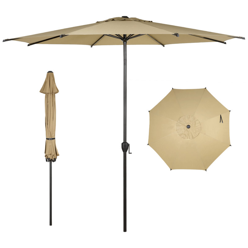 Parasol de marché 108 po Lyon, Brun, L 132 po x P 132 po