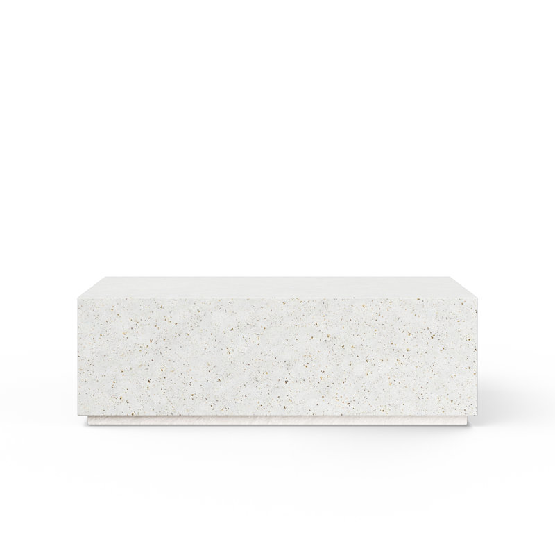 Mixx Bloc Coffee Table, Ivory Terrazo