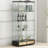 Modern Glass Display Cabinet With Large Drawers-577585377