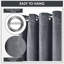 Midnight - Embossed Velvet Woven Thermal Blackout Eyelet Curtains-1363576261
