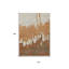 Tapis extérieur lavable abstrait orange et brun 10 pi x 14 pi