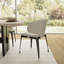 Ensemble de 2 chaises chiar courbées rembourrées