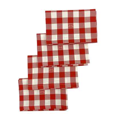 CARLO LAMPERTI Italie | Ensemble de 4 napperons Ghisallo Buffalo Check Écologique | Napperons lavables en machine pour le printemps, l'été, la cuisine, le mariage, la salle à manger