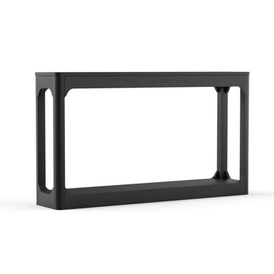 55.1-inch curved-leg storage table, ideal for entryways, slim wooden side table that can be placed behind a sofa, perfect for entryways, hallways, and doorways. Black , 55.1"L*11.8"W*31.1"H