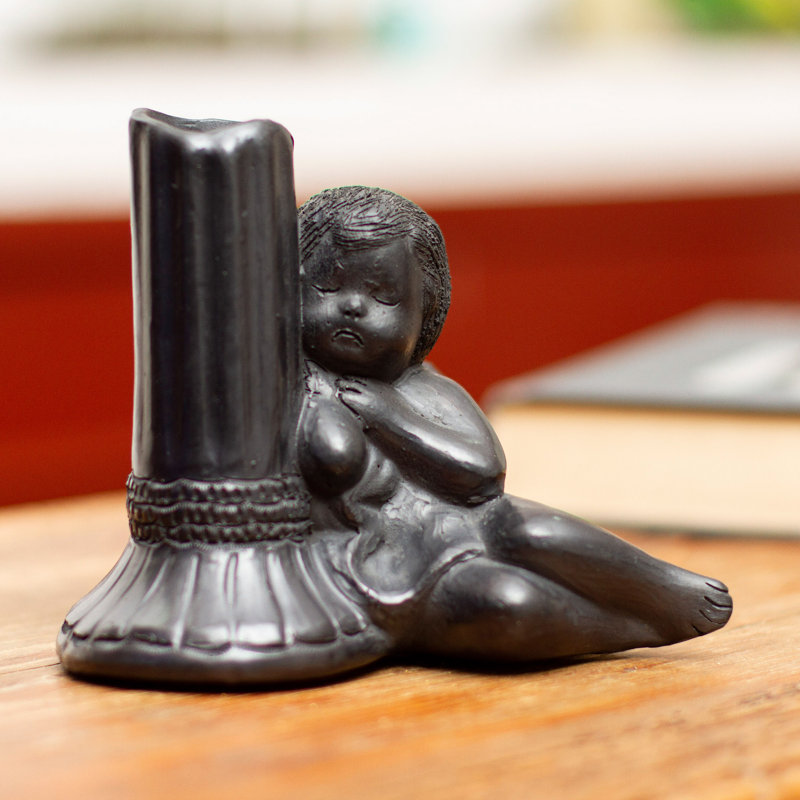 4.9'' H Stone Tabletop Candlestick