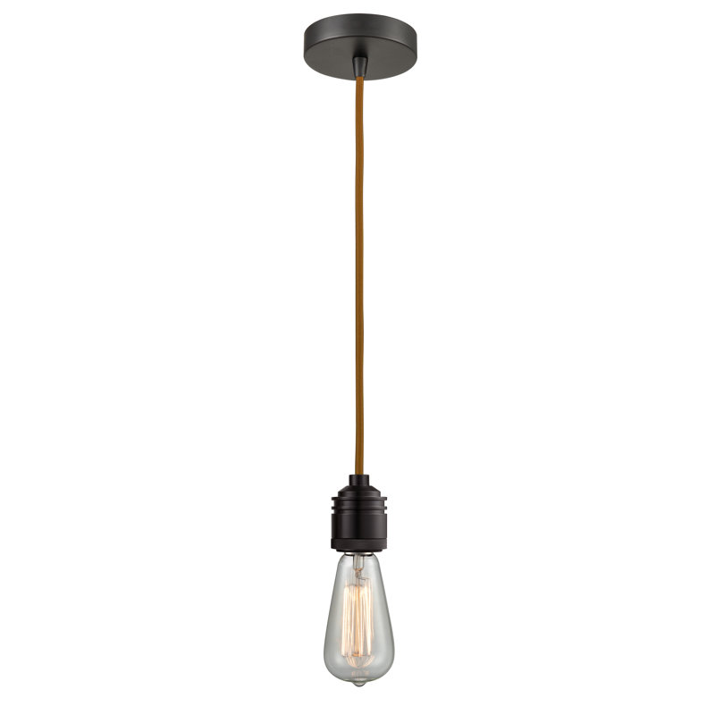 Cecil 1 - Light Single Pendant, Oil Rubbed Bronze/Copper