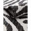 Tapis intérieur / extérieur en polypropylène géométrique tissé à la machine en noir / blanc-88509210